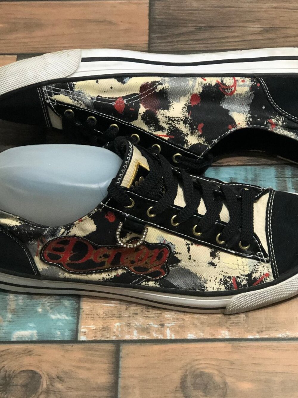 Beyoncé Dereon Sneakers Rhinestone Accent Lace Up Women's Size 10